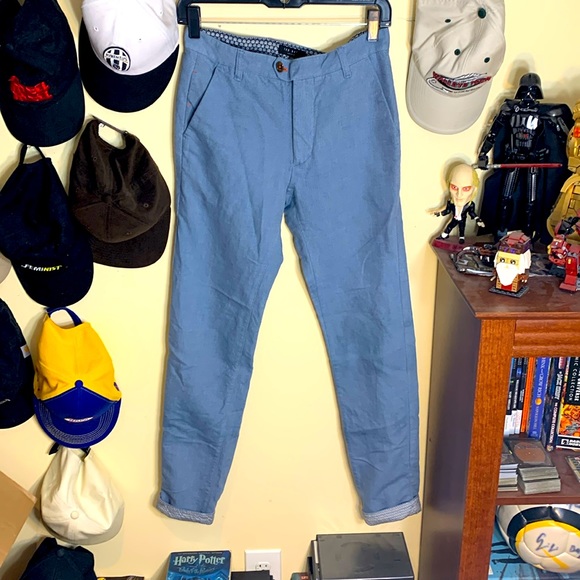 Ted Baker Light Blue Twill Weave Chino’s 28R Sturchi - Picture 3 of 12
